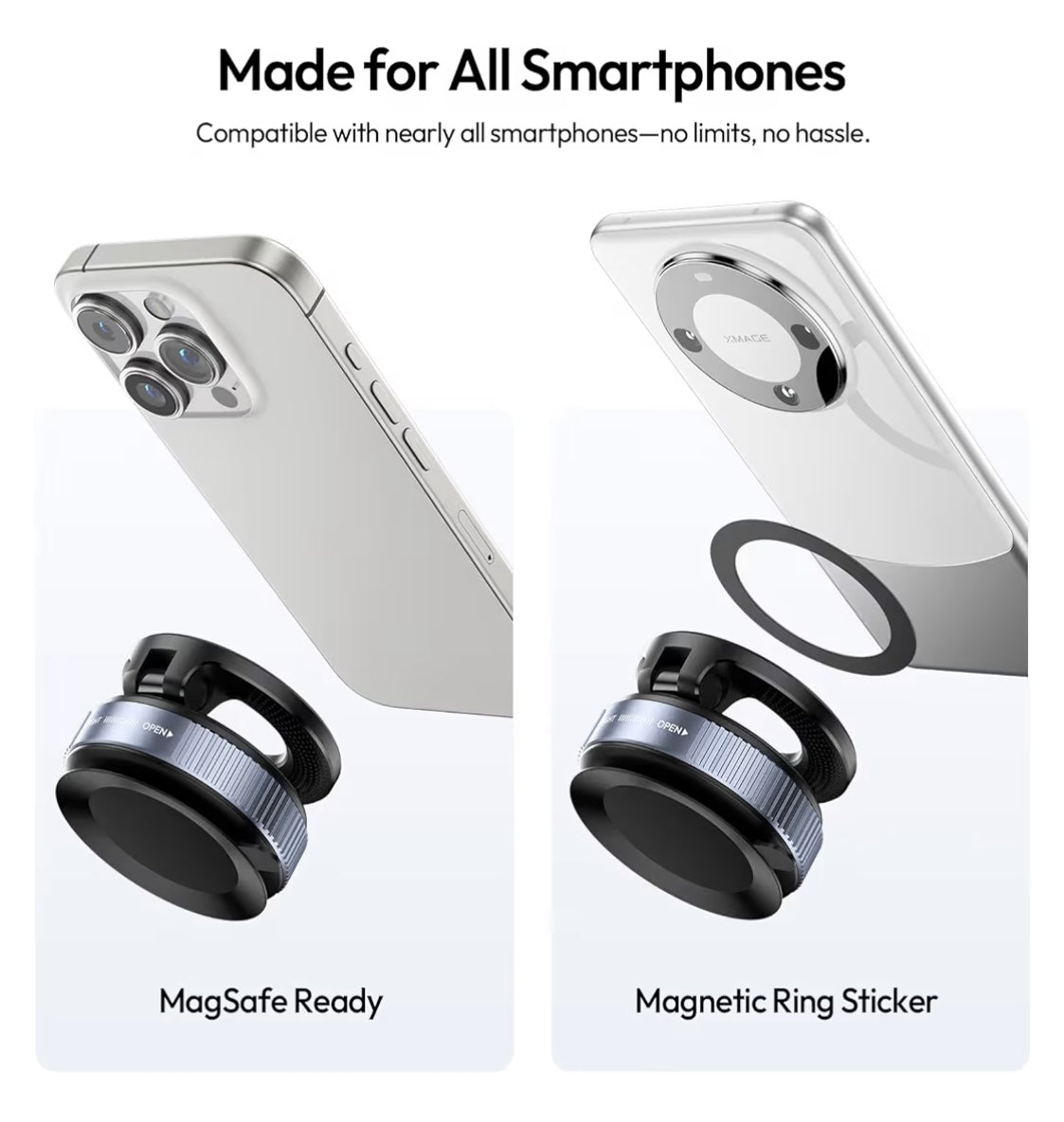 Ultra Strong Magnetic Car Phone Holder with Built-in Ring Light | 60% OFF – | Free Shipping + COD Available