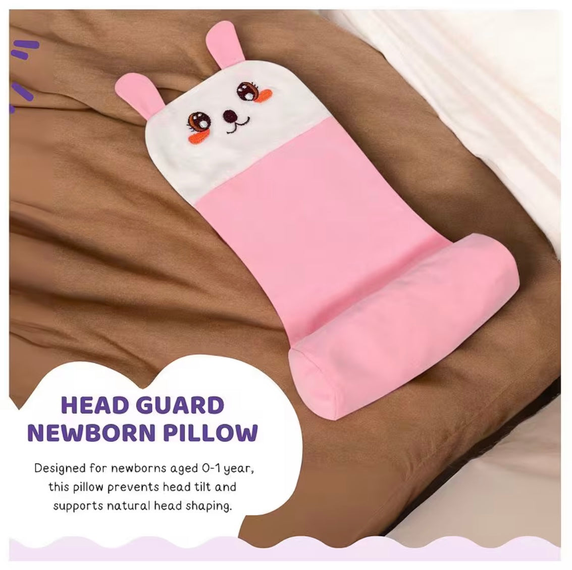 Premium Baby Neck Support Pillow for Newborns – Soft, Safe & Travel-Friendly | Free Shipping + Cash on Delivery Available