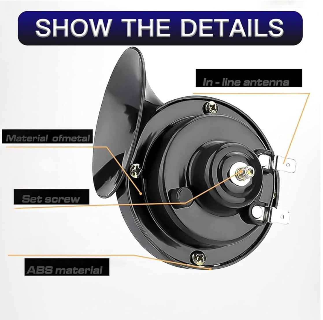 Buy 1 Get 1 FREE | Pack-2 Super Loud Train Horn, Waterproof Dual Snail Horn Kit for Car, Bike, Truck (12V)