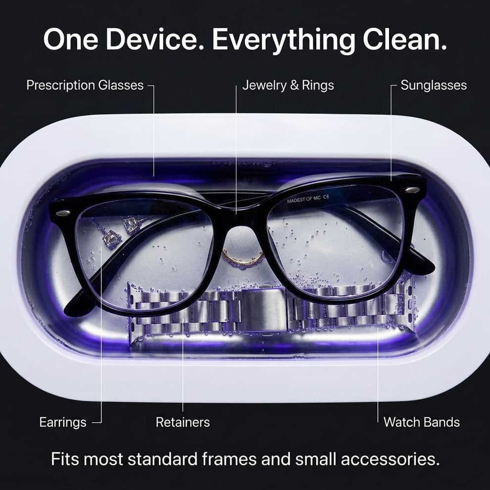 CrystalClear™ Ultrasonic Cleaner – High-Frequency Portable Cleaning Machine | 50% OFF | Cash on Delivery Available