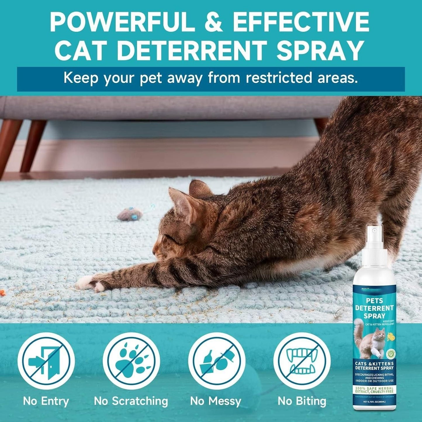Pet Deterrent Spray 100ml Each (Pack of 2)