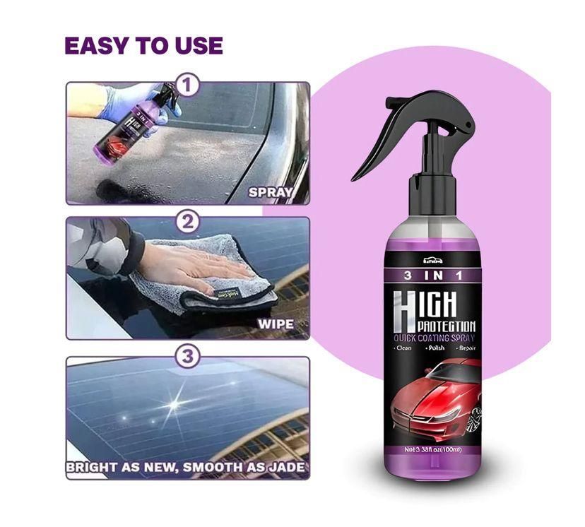 3 IN 1 HIGH PROTECTION CERAMIC COATING SPRAY (BUY 1 GET 1 FREE)                                Hurry Up!! Only 29 Left..