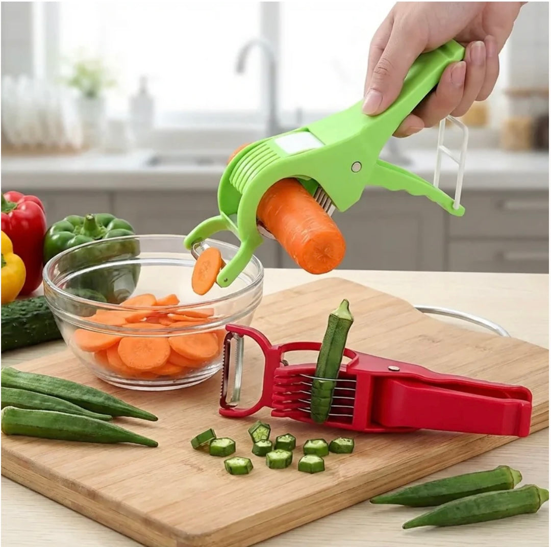 Magic 5-Blade Veggie Cutter Peeler – 2-in-1 Vegetable & Fruit Cutter for Quick Kitchen Prep