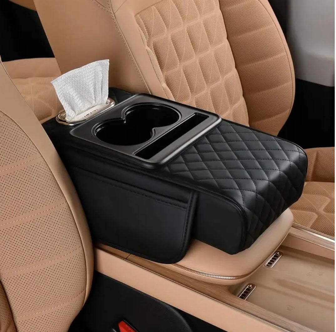 No More Spills! 2-in-1 Car Armrest Cushion with Cup Holder | 50% OFF Today + COD