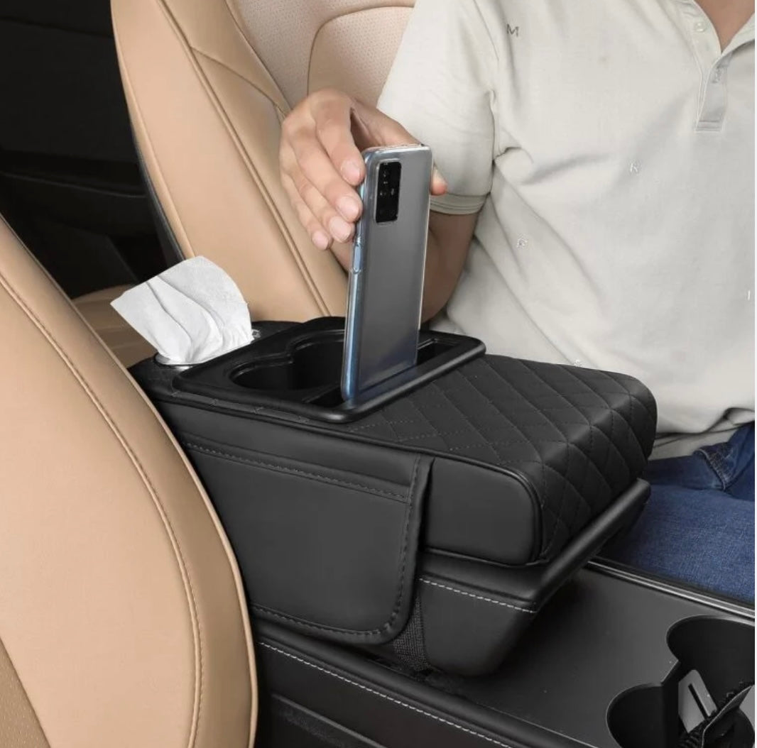 No More Spills! 2-in-1 Car Armrest Cushion with Cup Holder | 50% OFF Today + COD