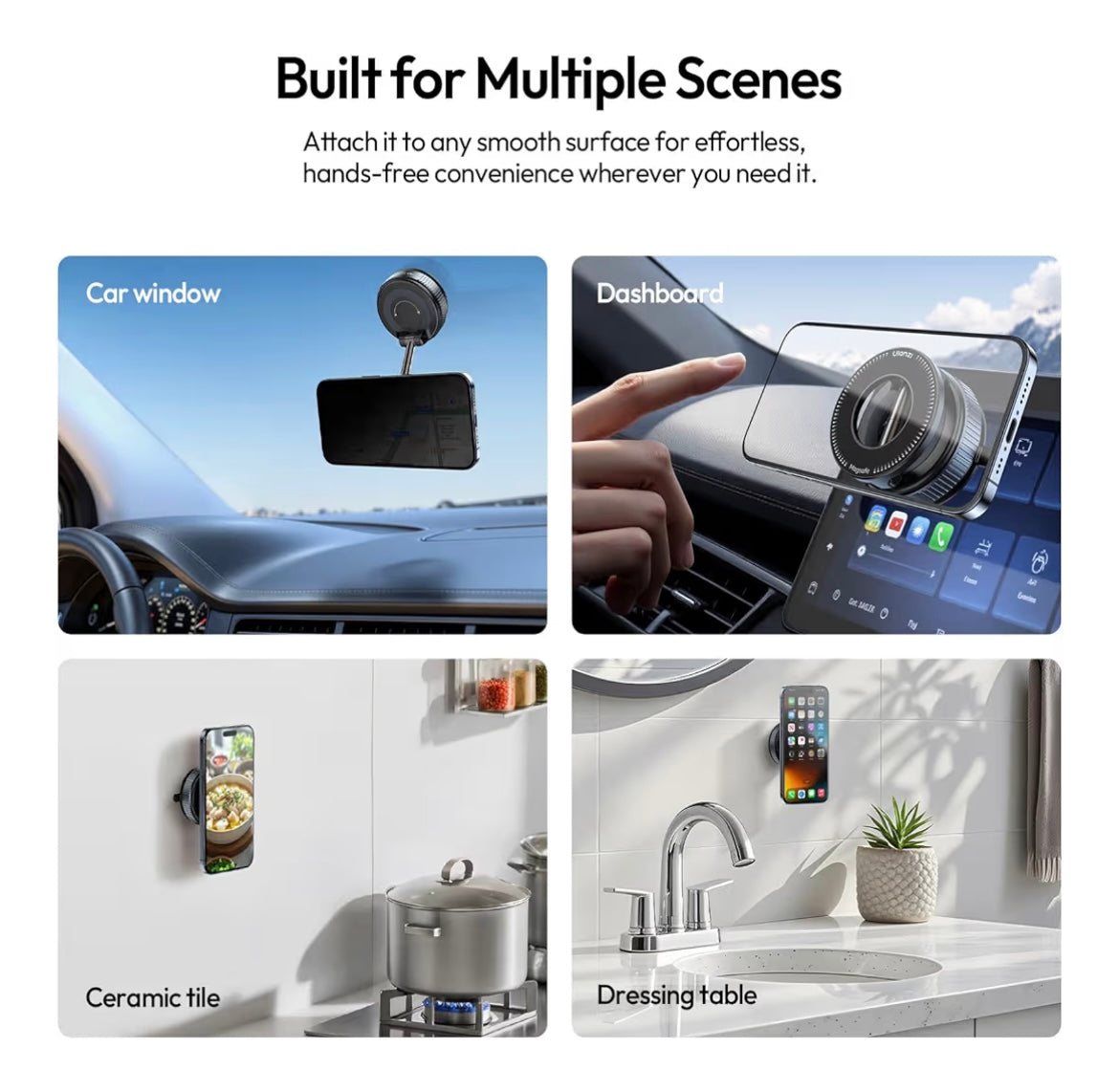 Ultra Strong Magnetic Car Phone Holder with Built-in Ring Light | 60% OFF – | Free Shipping + COD Available