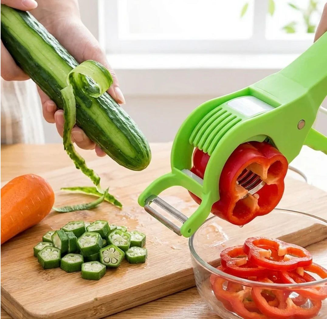 Magic 5-Blade Veggie Cutter Peeler – 2-in-1 Vegetable & Fruit Cutter for Quick Kitchen Prep