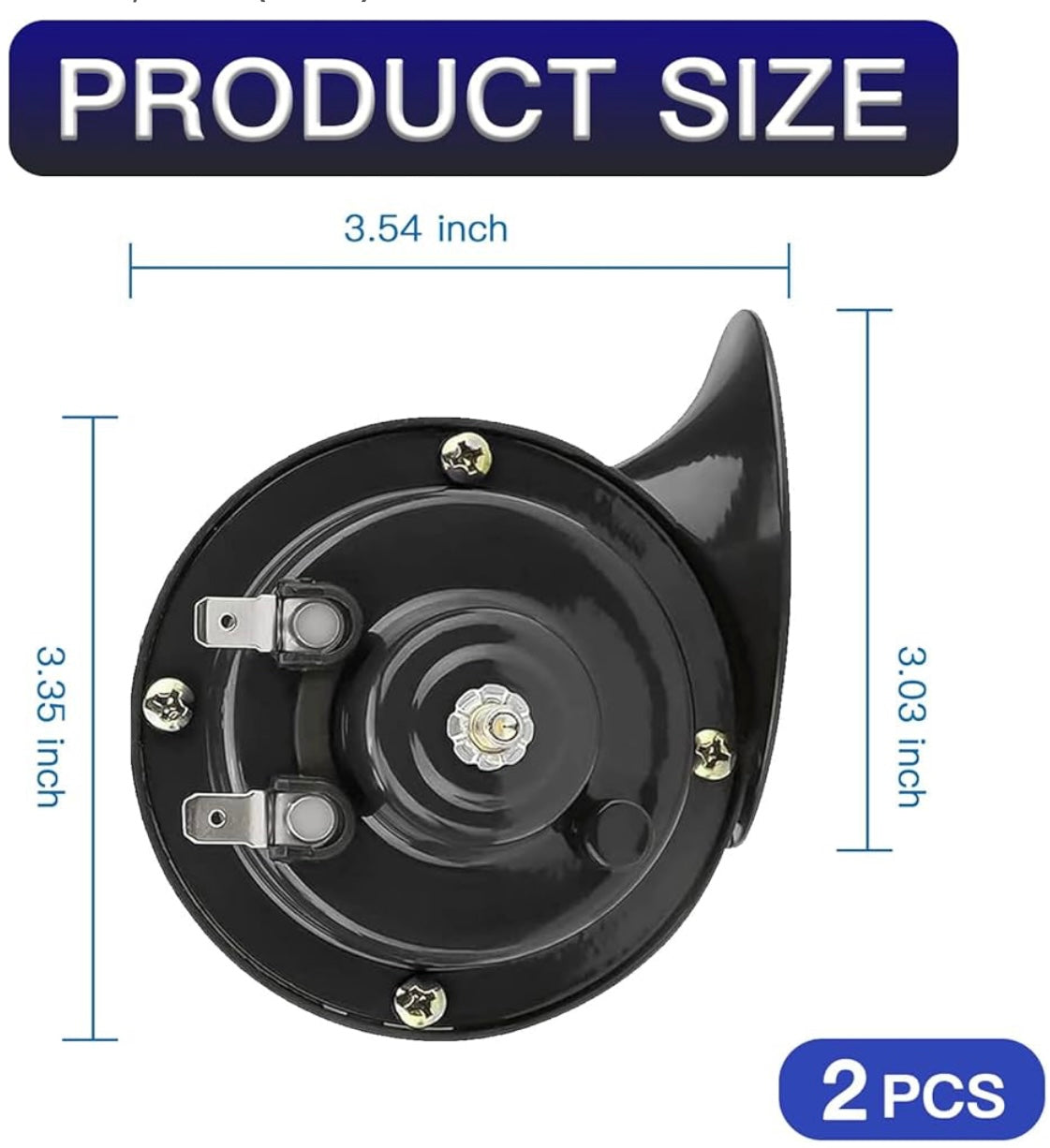 Buy 1 Get 1 FREE | Pack-2 Super Loud Train Horn, Waterproof Dual Snail Horn Kit for Car, Bike, Truck (12V)