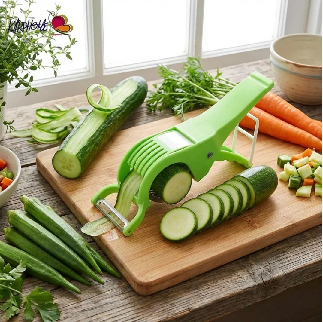 Magic 5-Blade Veggie Cutter Peeler – 2-in-1 Vegetable & Fruit Cutter for Quick Kitchen Prep