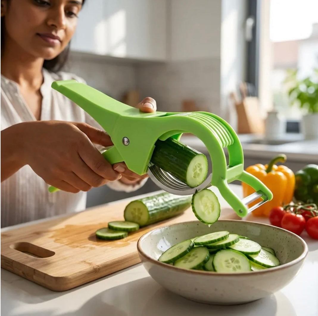 Magic 5-Blade Veggie Cutter Peeler – 2-in-1 Vegetable & Fruit Cutter for Quick Kitchen Prep
