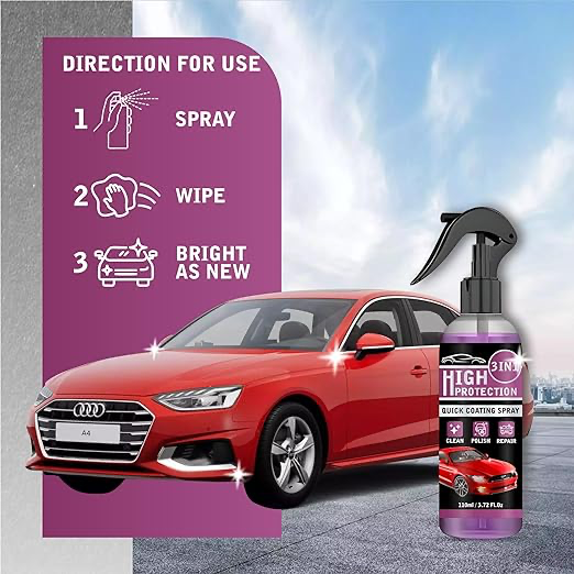 3 IN 1 HIGH PROTECTION CERAMIC COATING SPRAY (BUY 1 GET 1 FREE)                                Hurry Up!! Only 29 Left..