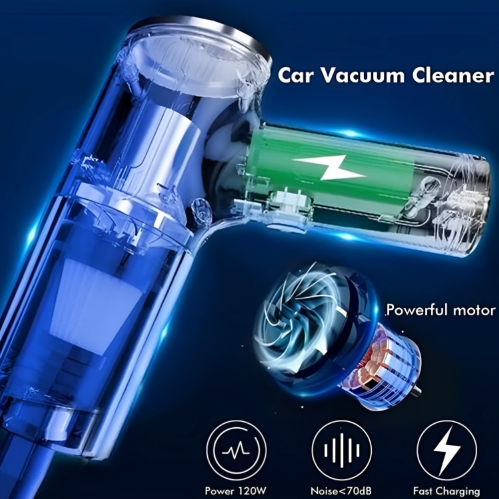 2-in-1 Air Duster + Vacuum Cleaner – Super Suction Power - Perfect for Car, Laptop & Home | Hurry! 60% OFF – Offer Ends Tonight