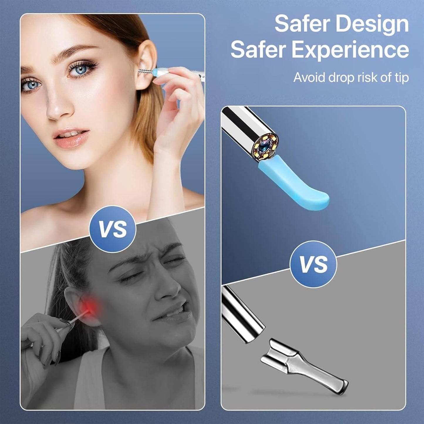 Ear Wax Cleaner with 1296P HD Clear Camera,Ear Cleaning Tool Kit, Wireless EarScope for Adults and Kids, Ear wax Removal Tool with light