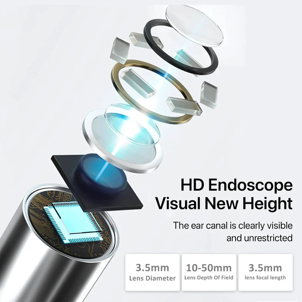 Ear Wax Cleaner with 1296P HD Clear Camera,Ear Cleaning Tool Kit, Wireless EarScope for Adults and Kids, Ear wax Removal Tool with light