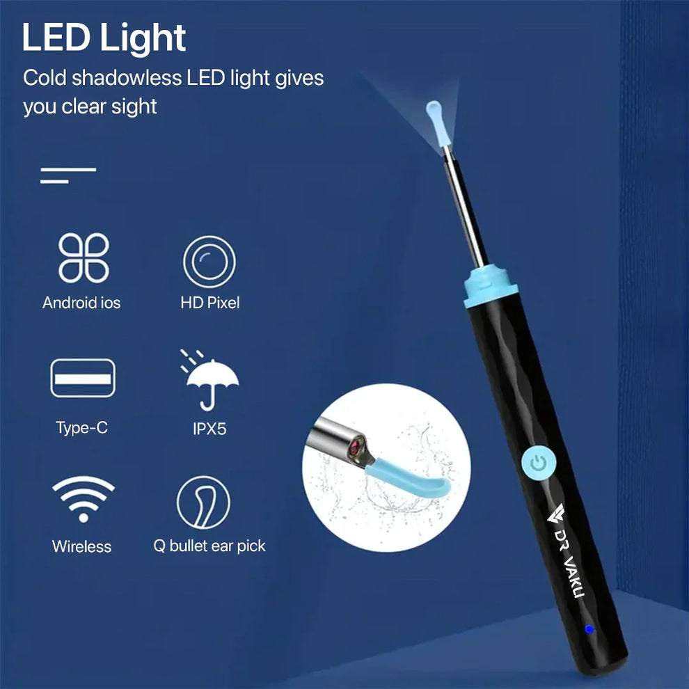 Ear Wax Cleaner with 1296P HD Clear Camera,Ear Cleaning Tool Kit, Wireless EarScope for Adults and Kids, Ear wax Removal Tool with light