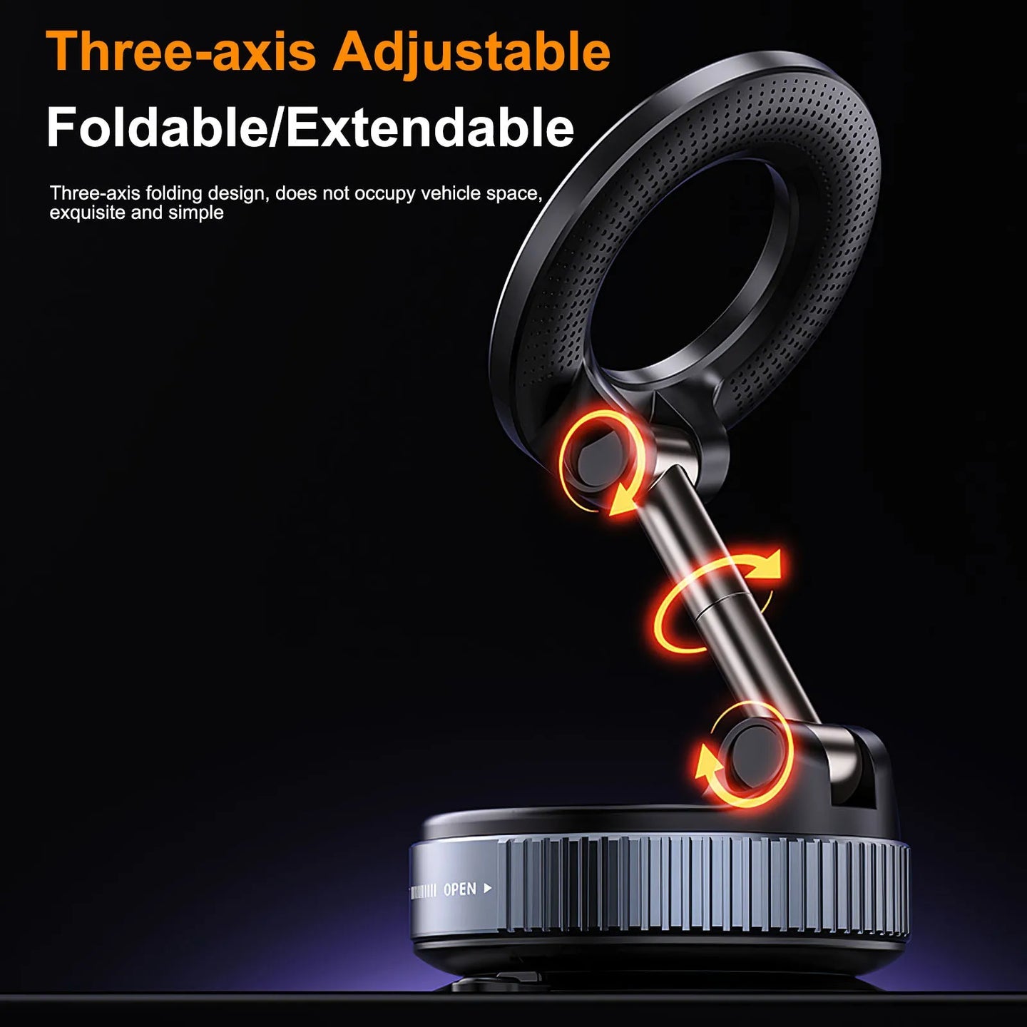 Ultra Strong Magnetic Car Phone Holder with Built-in Ring Light | 60% OFF – | Free Shipping + COD Available