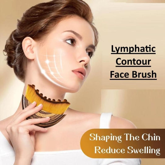Lymphatic Contour Face Brush – 2-in-1 Facial Massager for Sculpted Jawline, Neck Lift & Instant Skin Glow