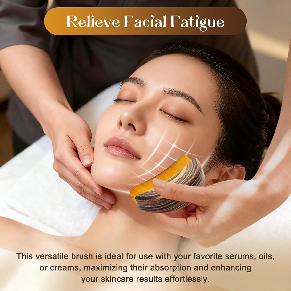 Lymphatic Contour Face Brush – 2-in-1 Facial Massager for Sculpted Jawline, Neck Lift & Instant Skin Glow