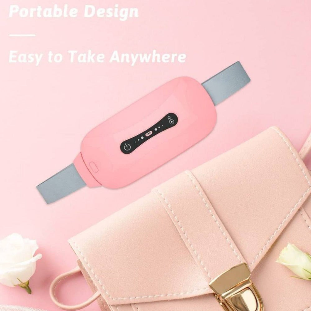 Instant Heat Period Pain Relief Device for Women | Portable Heating & Massage Belt