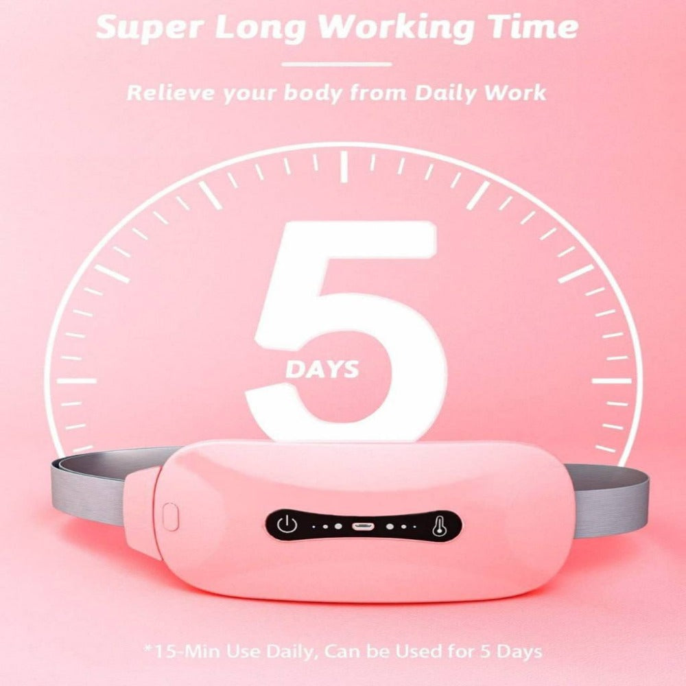 Instant Heat Period Pain Relief Device for Women | Portable Heating & Massage Belt