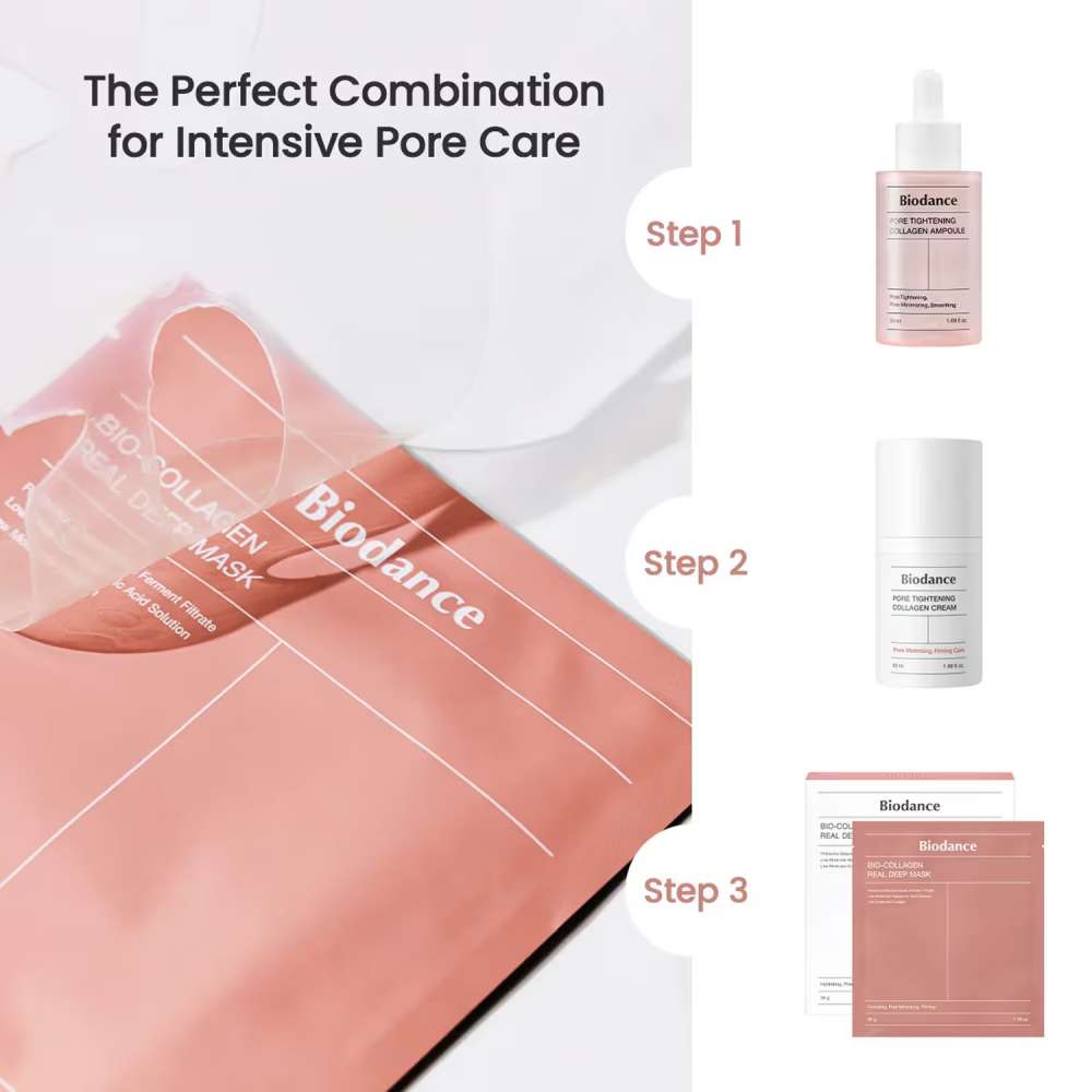 Biodance Korean Glass Skin Collagen Deep Hydration Mask – Pack of 4