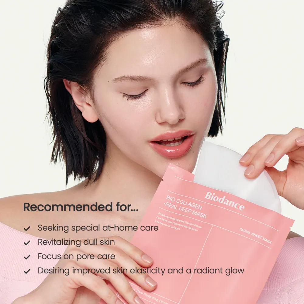 Biodance Korean Glass Skin Collagen Deep Hydration Mask – Pack of 4