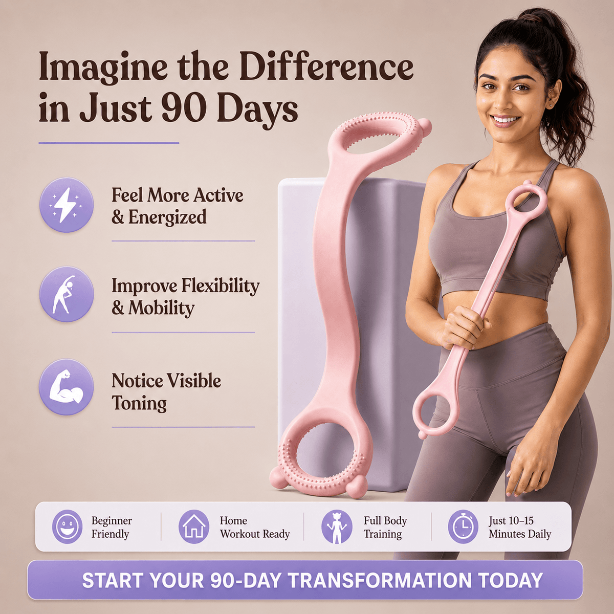 Fitora™ Figure 8 Resistance Band for Yoga & Fitness – 50% OFF | Cash on Delivery Available