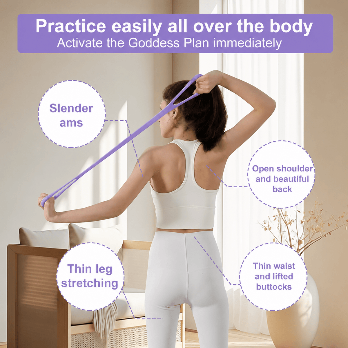 Fitora™ Figure 8 Resistance Band for Yoga & Fitness – 50% OFF | Cash on Delivery Available